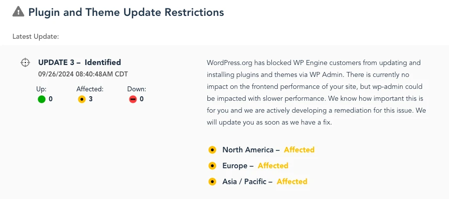 Mise à jour sur les restrictions de plugins WordPress